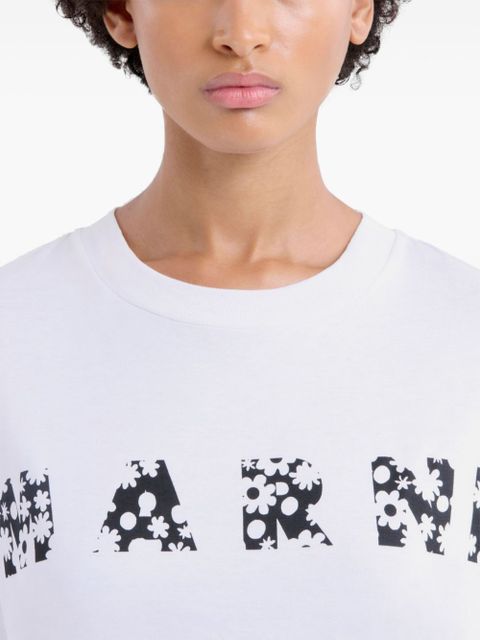 Marni logo print T-shirt - White