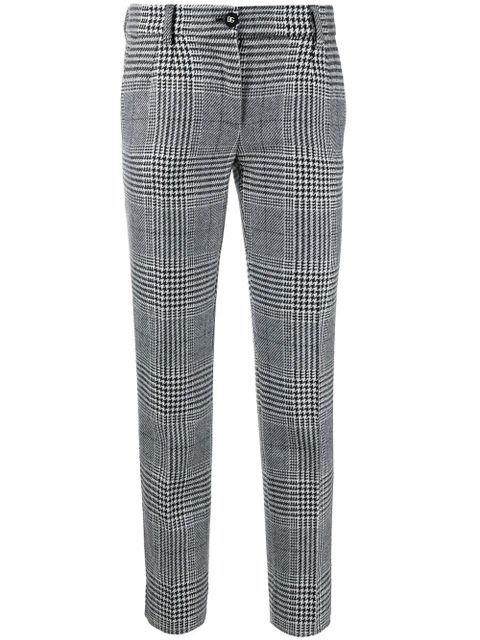 Dolce & Gabbana virgin wool tartan trousers - Black - zdjęcie produktu nr 1
