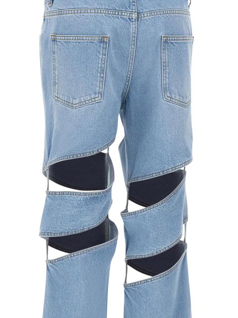 Coperni spiral cut-outs straight jeans - Blue
