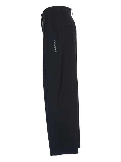 Marni embroidery straight trousers - Black