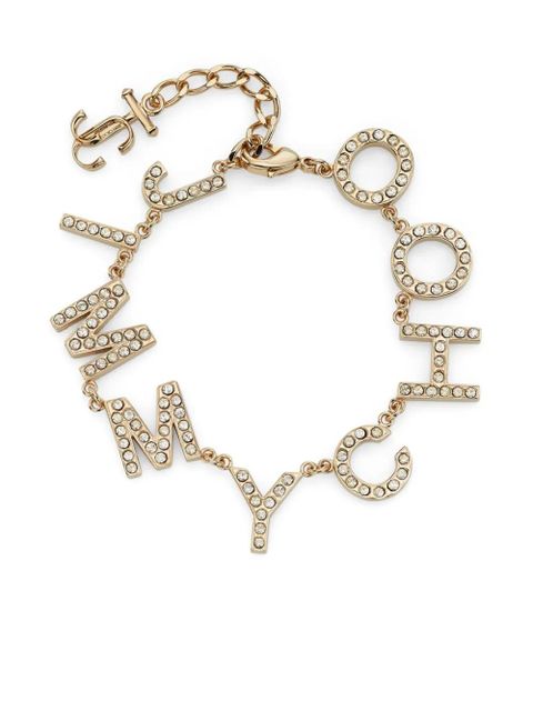 Jimmy Choo logo-lettering bracelet - Gold - zdjęcie produktu nr 1