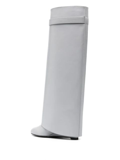 Givenchy Shark Lock 85mm leather boots - Grey