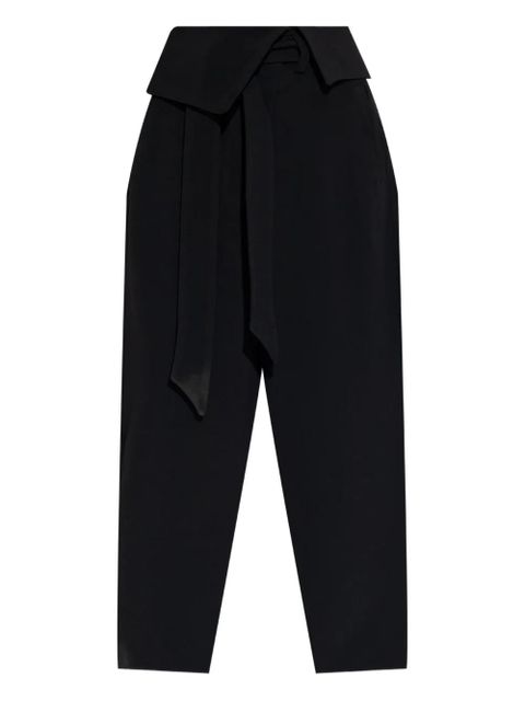 The Attico wrap-effect belted trousers - Black - zdjęcie produktu nr 1