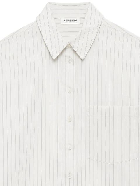 ANINE BING Essie pinstripe-pattern shirt - Neutrals
