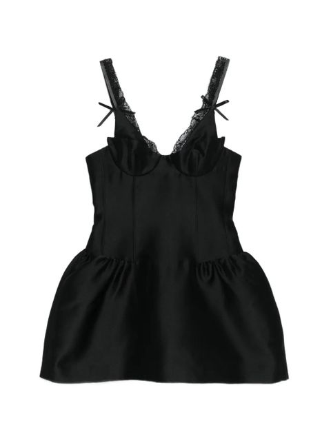 SHUSHU/TONG lace trim bustier dress - Black - zdjęcie produktu nr 1