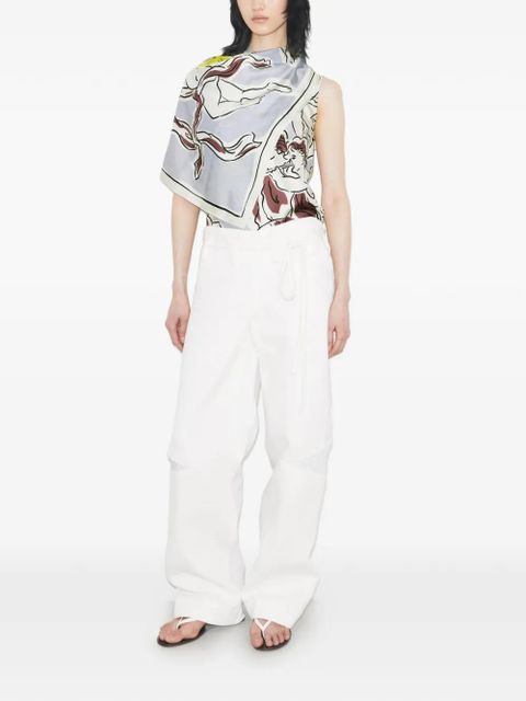 Tory Burch printed silk cape top - Purple - zdjęcie produktu nr 2