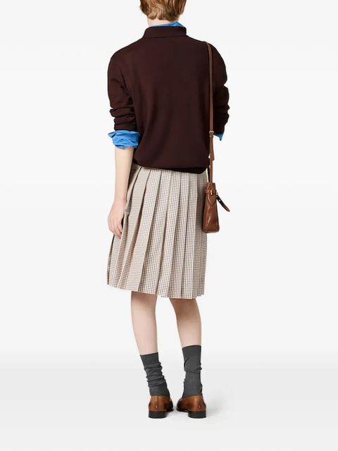 Miu Miu wool knit polo shirt - Brown - zdjęcie produktu nr 2