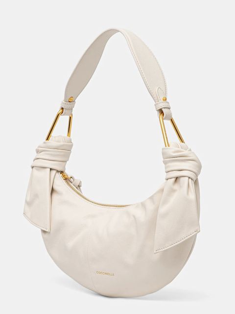 Coccinelle torebka skórzana FUROSHIKI kolor beżowy E1 U1A 13 03 01 - zdjęcie produktu nr 2