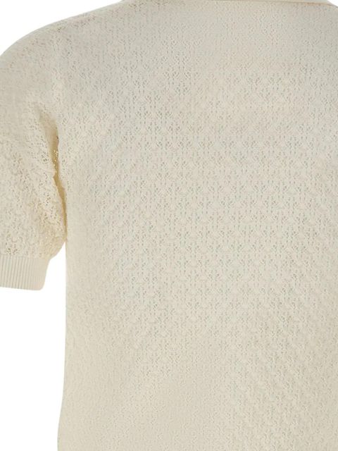 Faithfull the Brand Lenna openwork-knit polo shirt - White