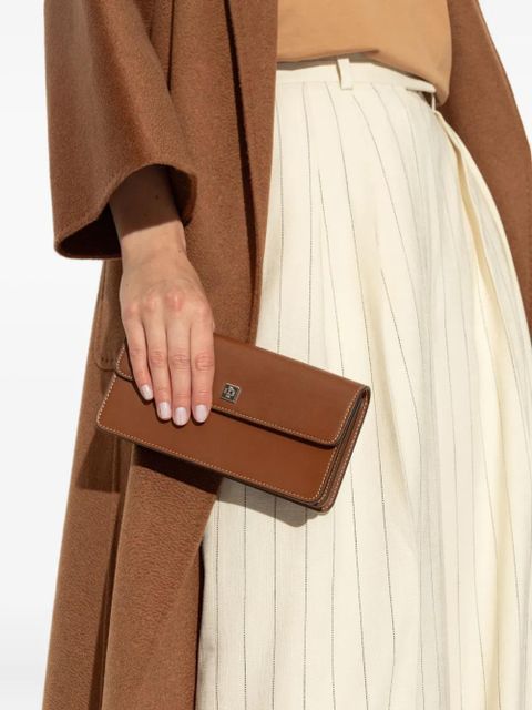 Max Mara Clutchy leather clutch bag - Brown - zdjęcie produktu nr 2