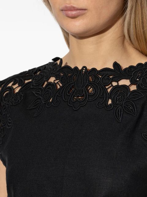 Cult Gaia floral-panel blouse - Black