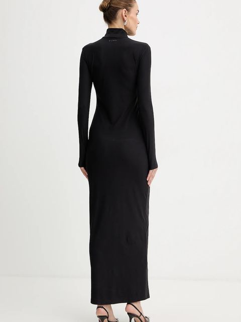 Guess sukienka EVELINE kolor czarny maxi dopasowana O5BK02 KCDE0