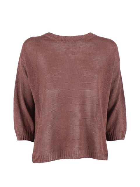 Weekend Max Mara round-neck knitted top - Brown - zdjęcie produktu nr 1