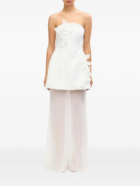 Acler Culloden butterfly strapless maxi dress - White - zdjęcie produktu nr 1