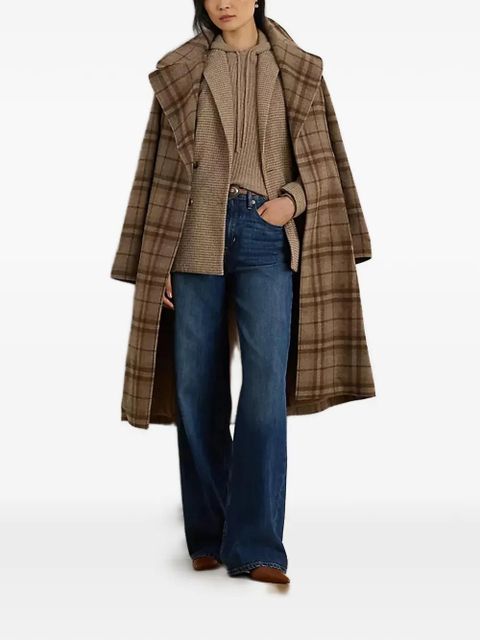 Lauren Ralph Lauren double-breasted checked blazer - Brown