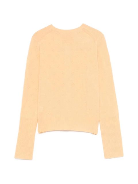 Guest In Residence pointelle-knit cashmere cardigan - Orange - zdjęcie produktu nr 2