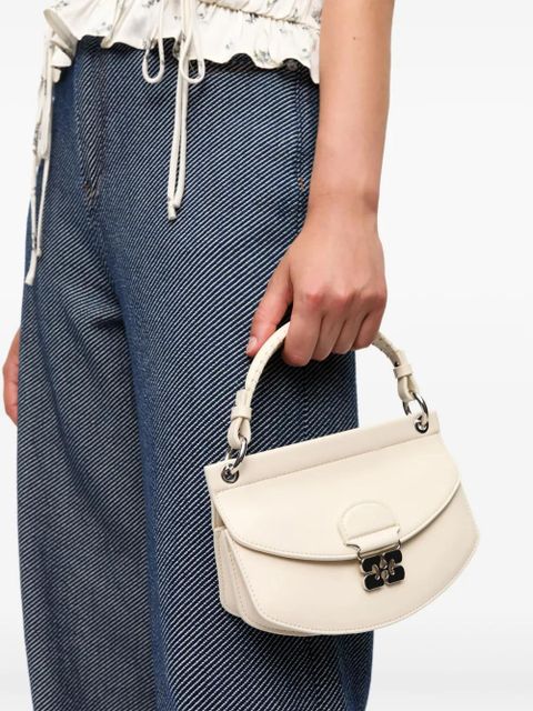 GANNI Butterfly-clasp crossbody bag - White - zdjęcie produktu nr 2