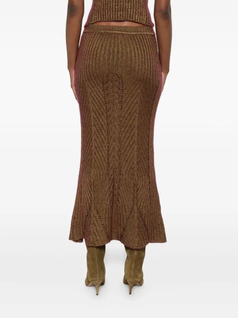 Vivienne Westwood ribbed knit skirt - Gold