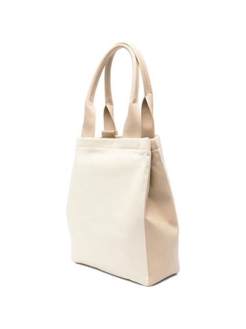 Max Mara logo-embossed tote bag - Neutrals