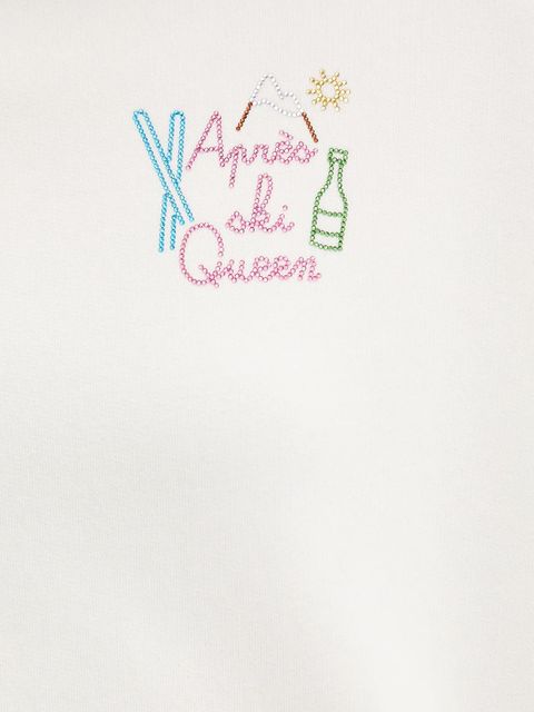 MC2 Saint Barth bluza bawełniana damska kolor biały z aplikacją STDW001