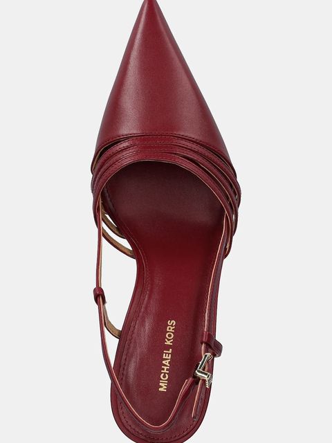 MICHAEL Michael Kors szpilki skórzane Haisley kolor bordowy 40T5HSHP1L.691