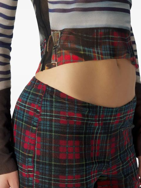 Jean Paul Gaultier striped long-sleeves top - White