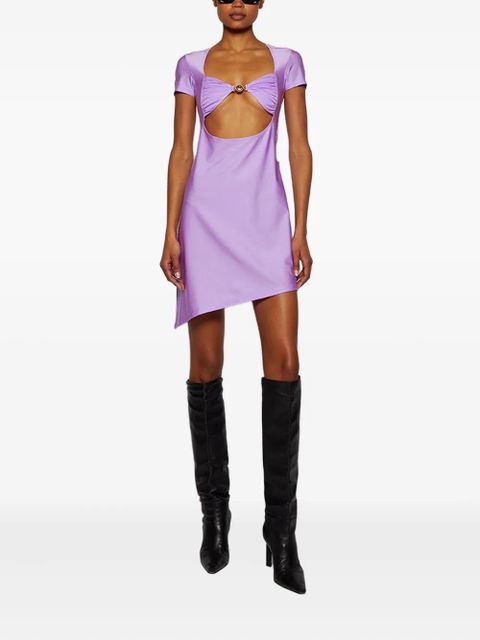 Marine Serre draped ring-detail dress - Purple