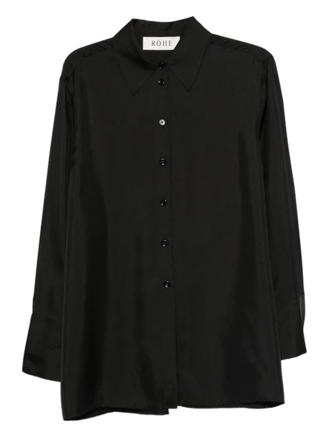 Róhe open-back silk shirt - Black - zdjęcie produktu nr 1