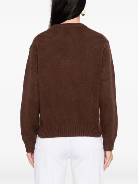 MC2 Saint Barth Kyla heart-detail sweater - Brown
