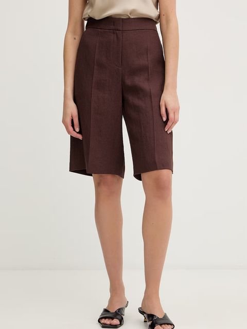 BOSS szorty damskie z lnem tianala - zdjęcie produktu nr 2