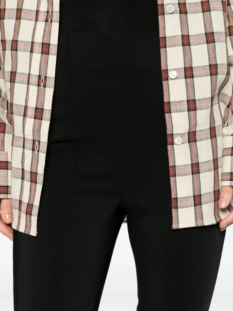 Róhe seam-detail cropped trousers - Black