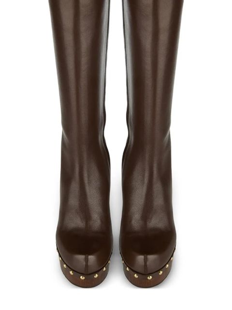 Chloé Lola studded boots - Brown
