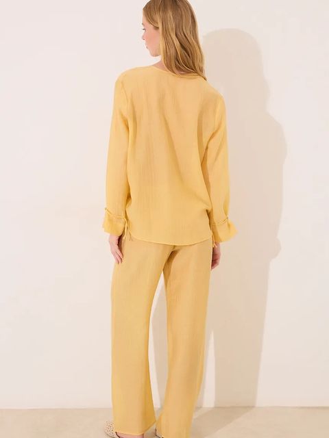 women'secret piżama damska kolor żółty 2549786