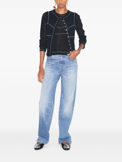 Tory Burch mesh-panel sleeveless top - Black