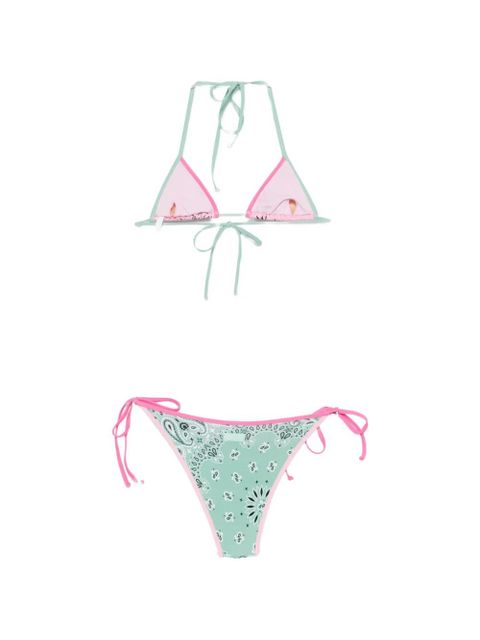 MC2 Saint Barth Leah floral-print triangle bikini - Pink - zdjęcie produktu nr 2