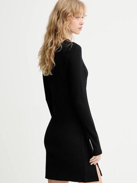 Karl Lagerfeld Jeans sukienka kolor czarny mini dopasowana A4W13005