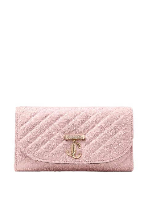 Jimmy Choo curve quilted logo wallet - Pink - zdjęcie produktu nr 1