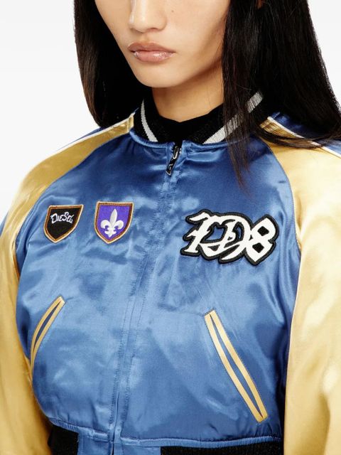 Diesel G-OSPEL-CP appliqué bomber jacket - Blue