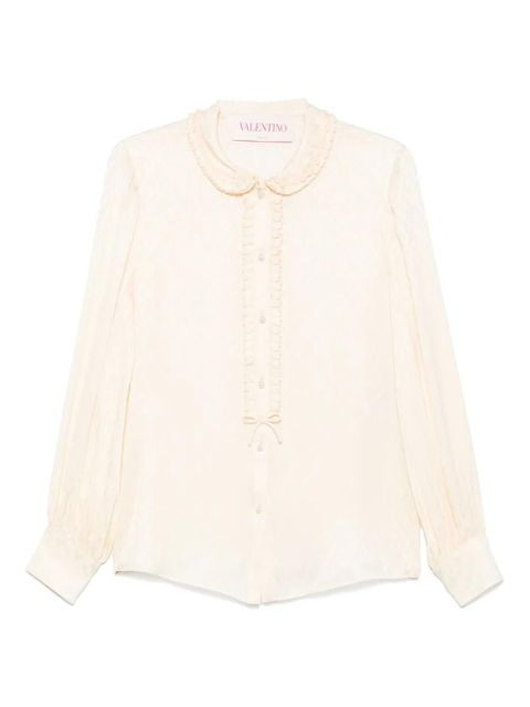 Valentino Garavani Optical-jacquard shirt - Neutrals - zdjęcie produktu nr 1