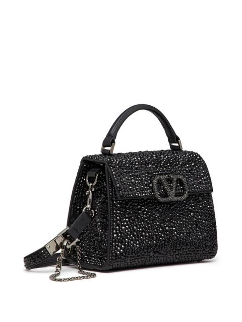 Valentino Garavani VSling crystal-embellished mini bag - Black