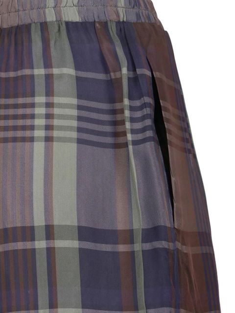 The Frankie Shop Baxter sheer tartan track pants - Blue