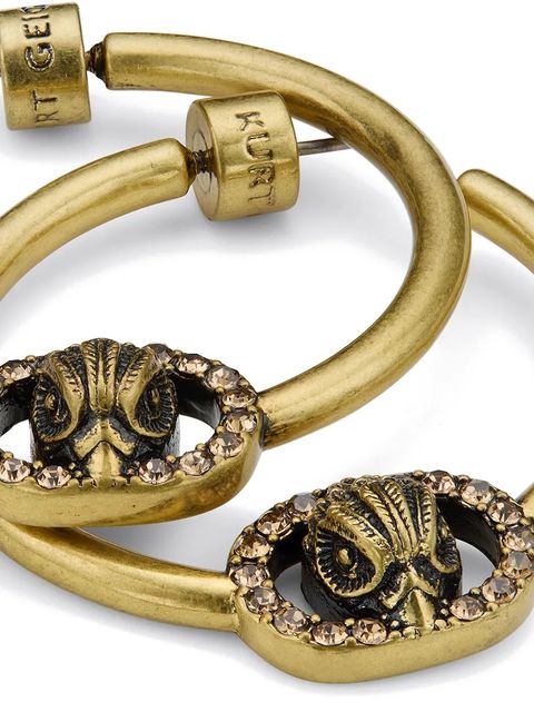 Kurt Geiger London kolczyki damskie metalowe z cyrkonią - zdjęcie produktu nr 1