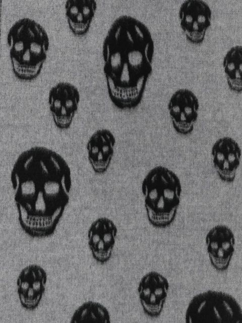 Alexander McQueen fringed scarf - Grey