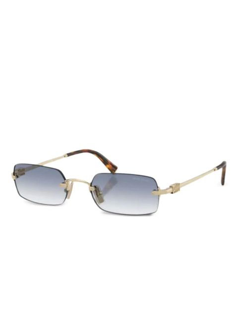 Miu Miu Eyewear rectangle-frame sunglasses - Gold - zdjęcie produktu nr 1