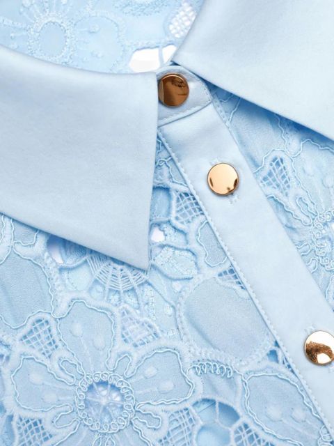 Self-Portrait belted midi dress - Blue