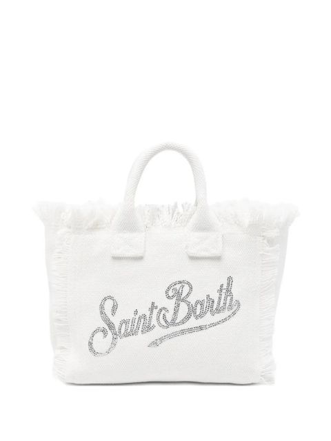 MC2 Saint Barth mini Vanity fringed-detail tote bag - White - zdjęcie produktu nr 1