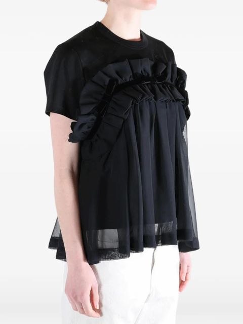 Comme Des Garçons ruffled T-shirt - Black