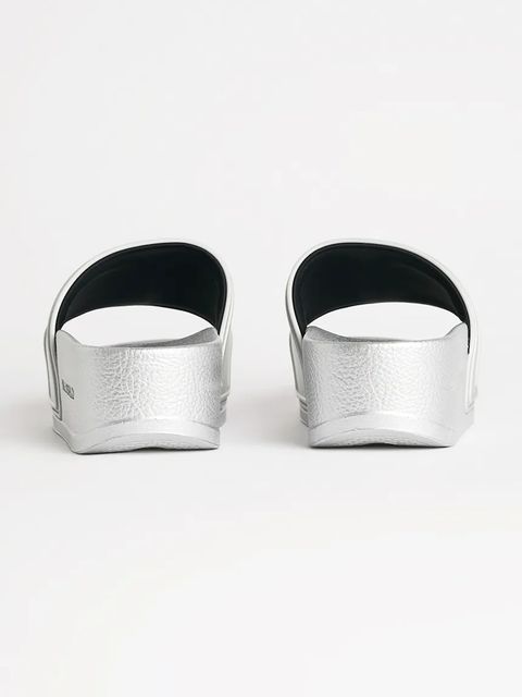 Karl Lagerfeld klapki KONDO MAXI damskie kolor srebrny na platformie KL80819M