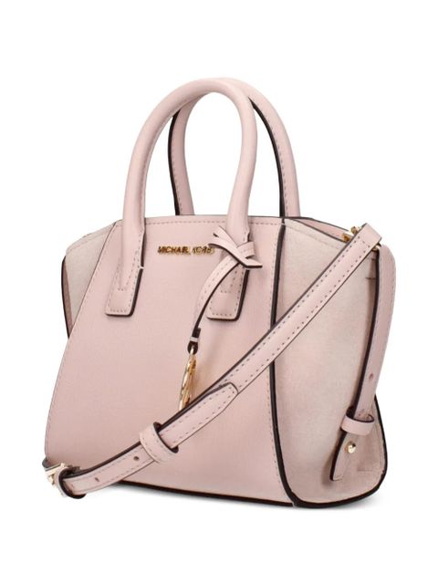 Michael Kors suede-panelled leather tote bag - Pink