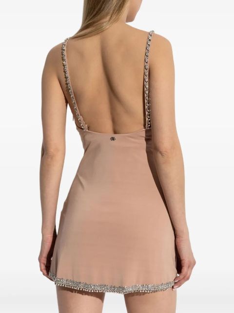 AMIRI crystal-embellished slip dress - Pink